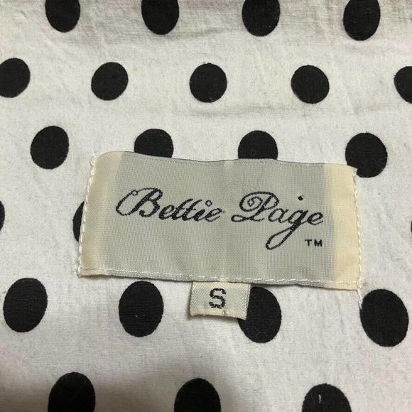 Tatyana Adrift Bettie Page S Wiggle Dress 50s Polka Dot Pinup Girl Rockabilly - Picture 8 of 14